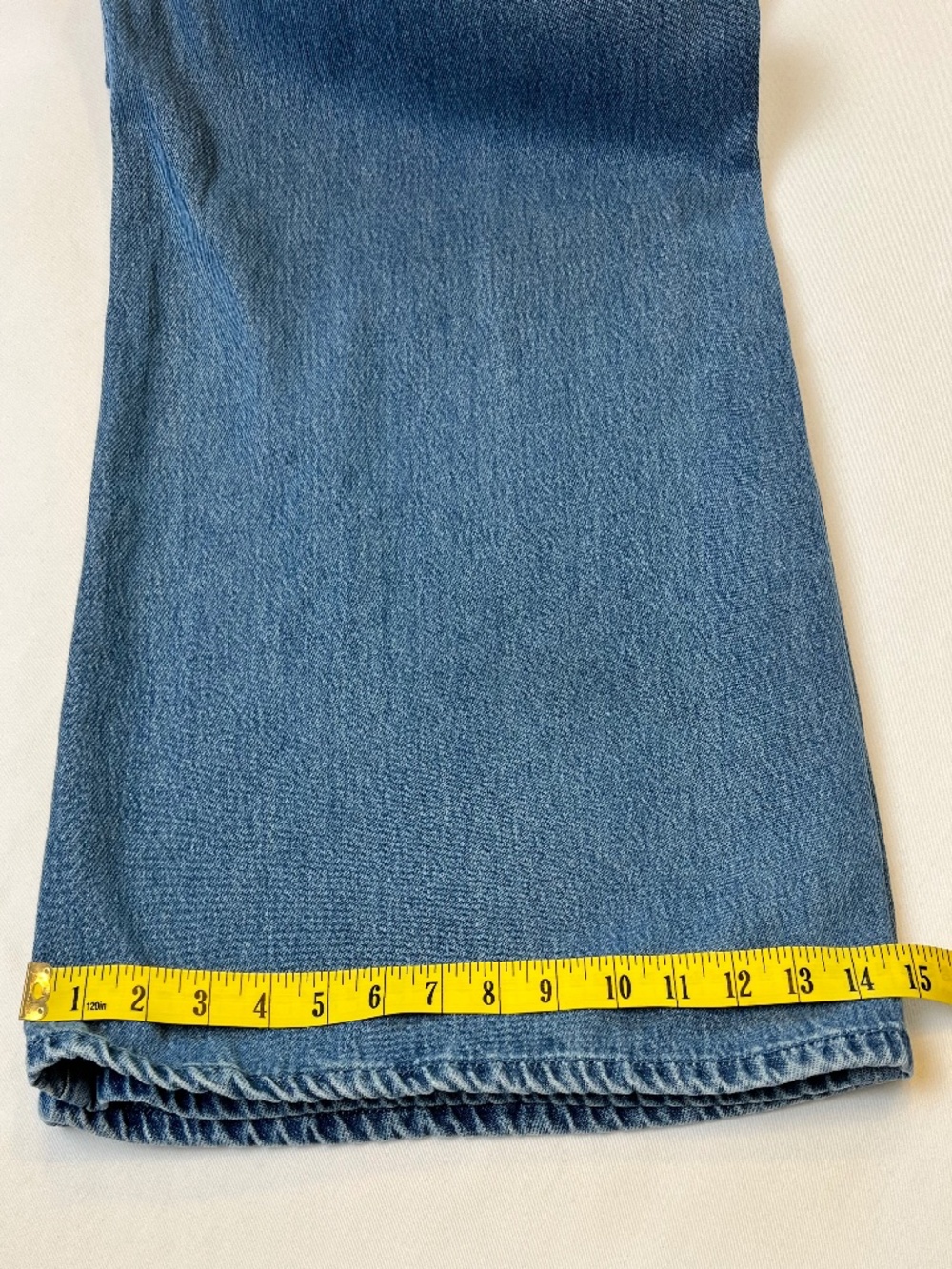 *FIRM PRICE* LOFT Palazzo Drape Denim Wide Leg Jeans with a Belted Waist - Picture 11 of 12